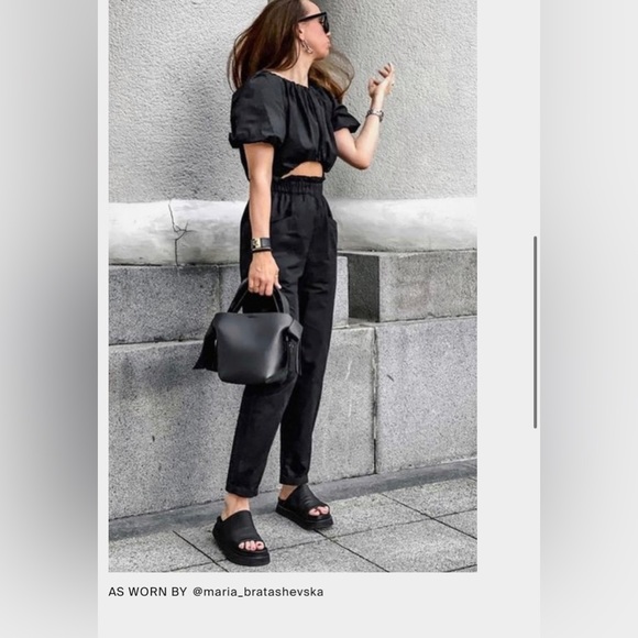 LEATHER PLATFORM SLIDES - Picture 11 of 12